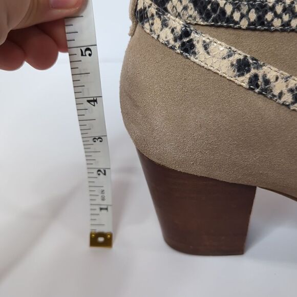 Vionic Upright Upton Taupe Suede Leather Ankle Booties Size 11 - Picture 10 of 13